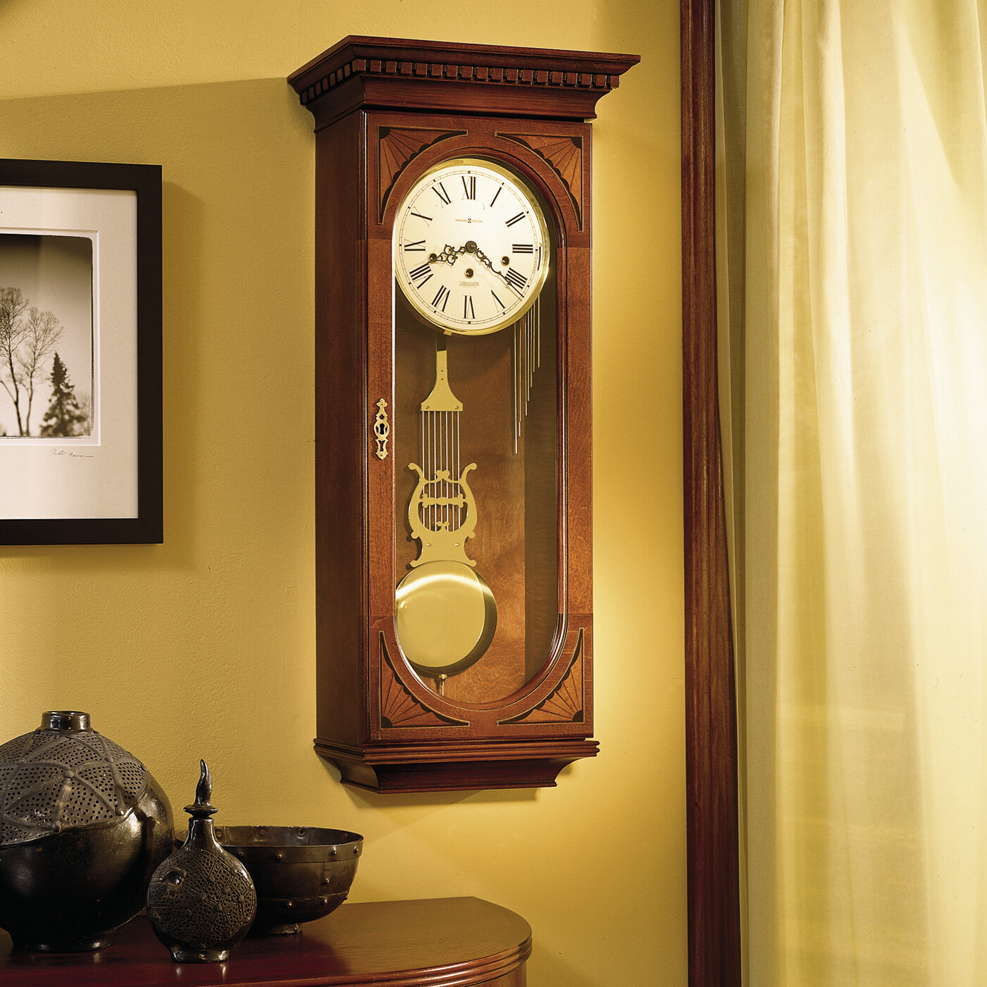 Howard Miller Chiming Key Wound Lewis Wall Clock Reviews Wayfair