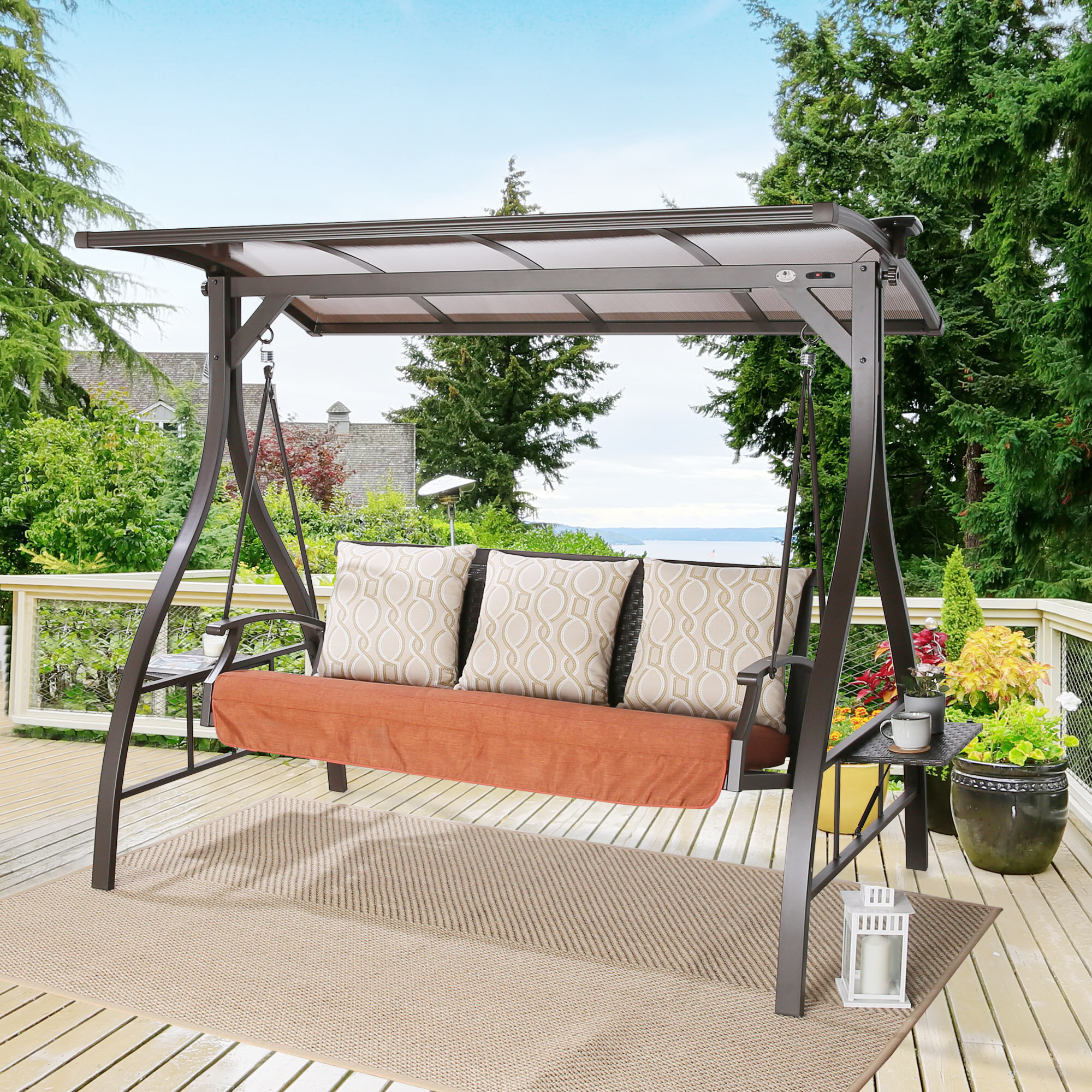 porch swing stand with canopy