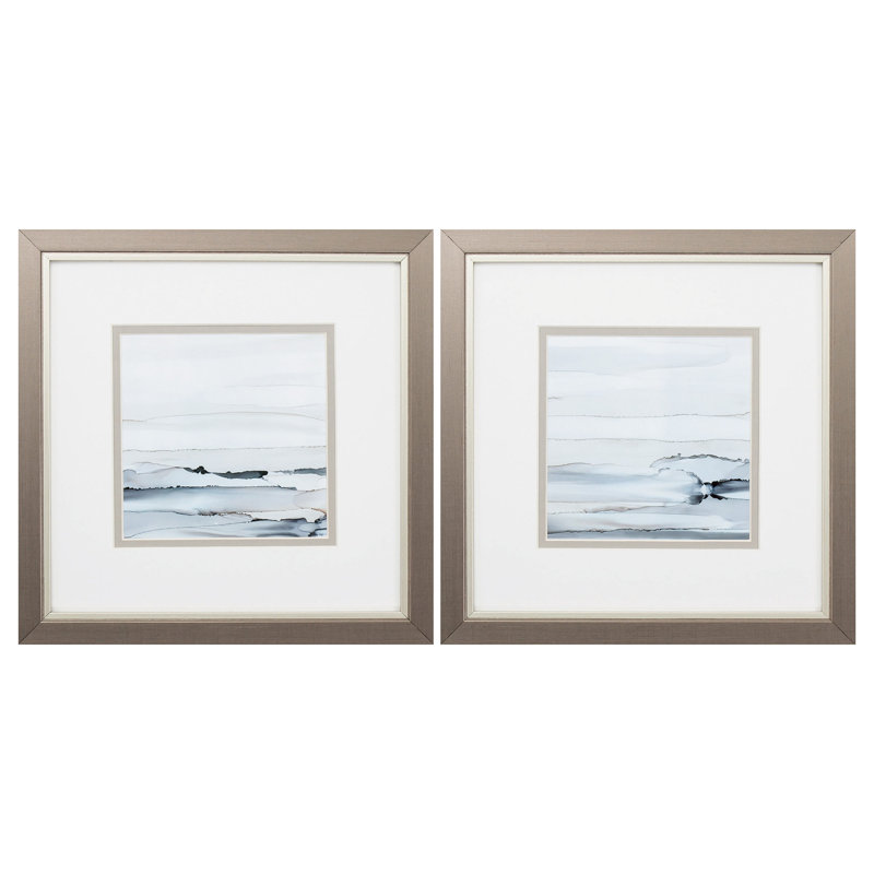 Rosecliff Heights Sunkissed Horizons 2 Piece Picture Frame Painting Print Set On Paper Wayfair