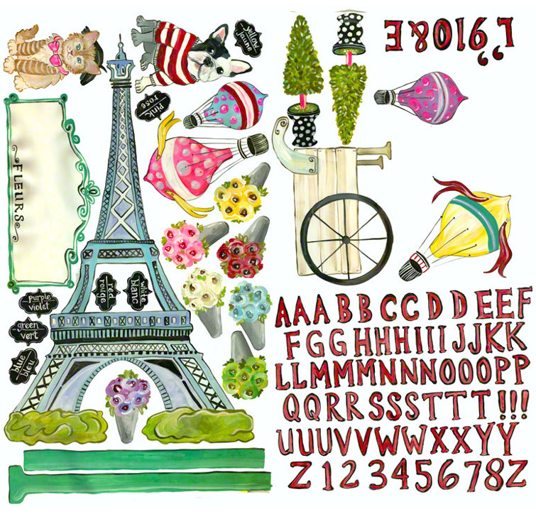 Oopsy Daisy J Aime Paris Peel And Place Wall Decal Set Wayfair