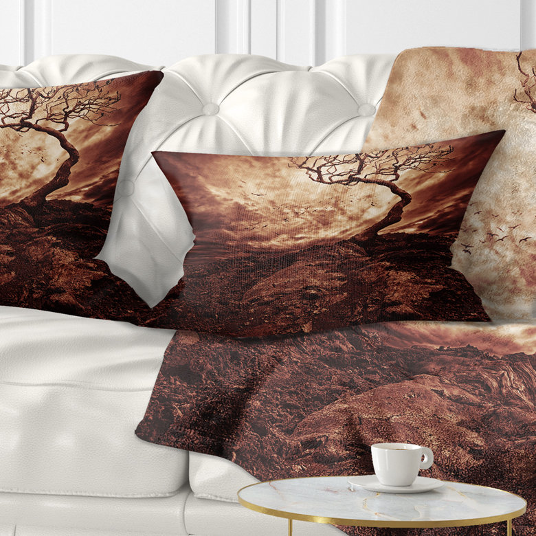 East Urban Home Dramatic Sun Over Lone Tree Lumbar Pillow Wayfair