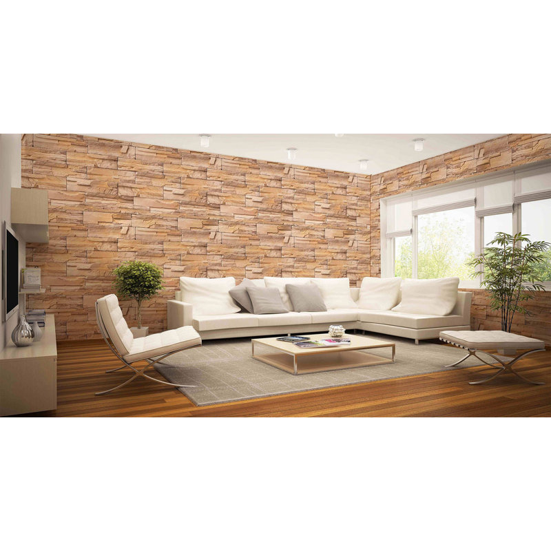 Millwood Pines Madrid Bronze Stone 16 4 L X 23 6 W 3d Embossed