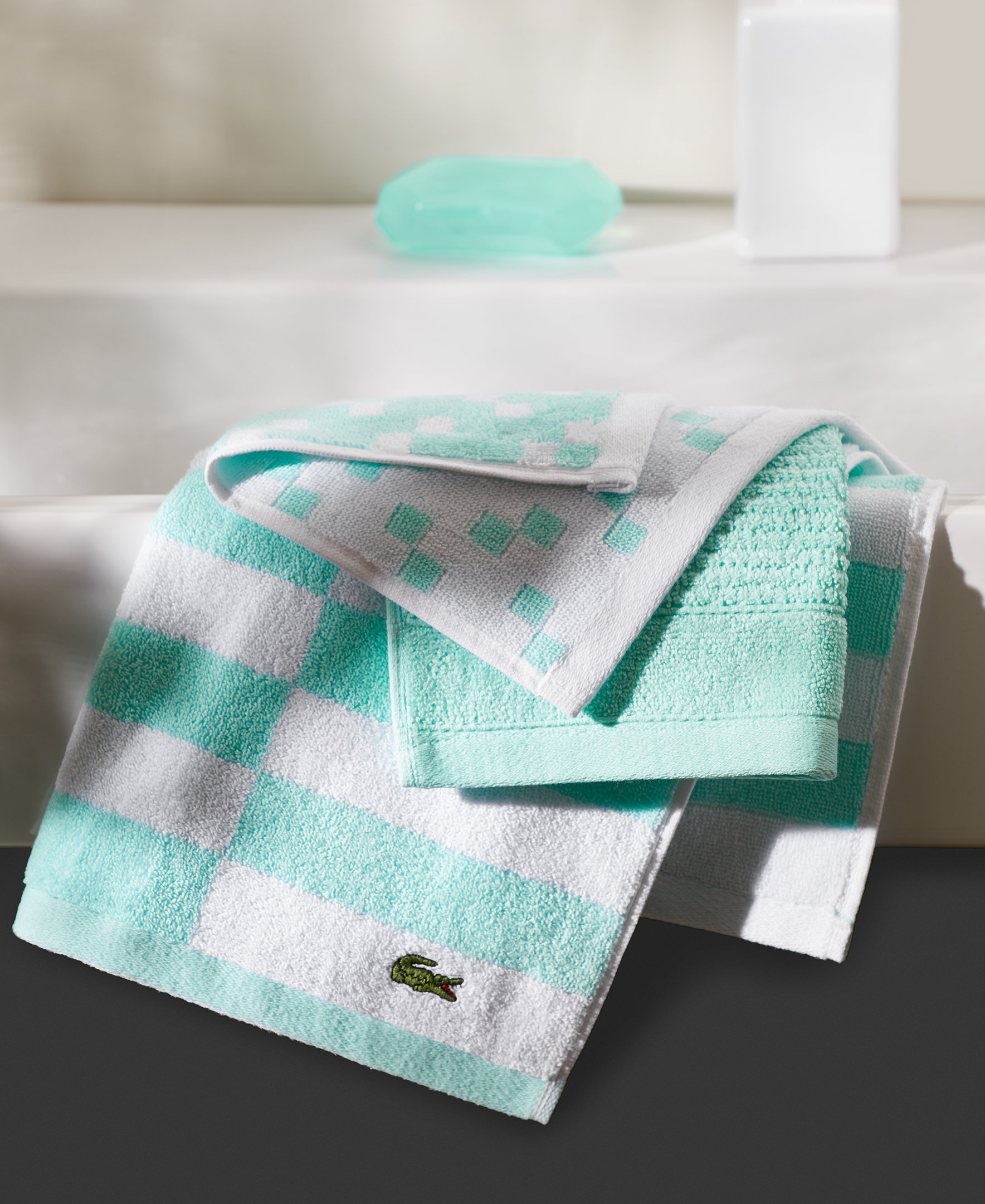 Lacoste Offset Stripe Lacoste 100 Cotton Bath Towel Reviews