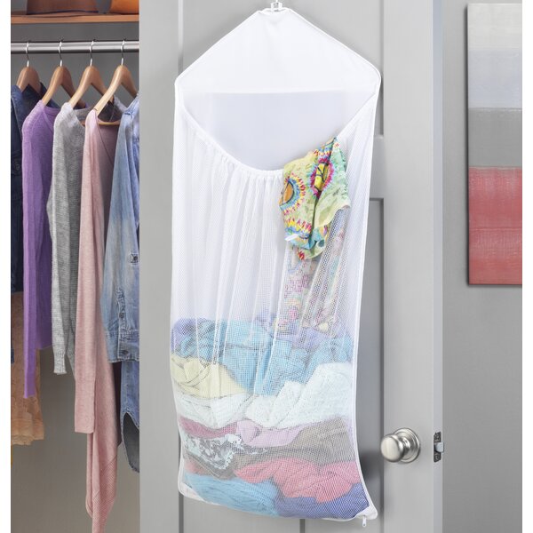 Laundry Hamper Bag Clothes Storage Door Hanging Stainless Steel Hook Dorm Home 