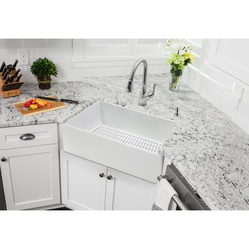 Soleil 30 L X 18 W Apron Kitchen Sink With Faucet Wayfair