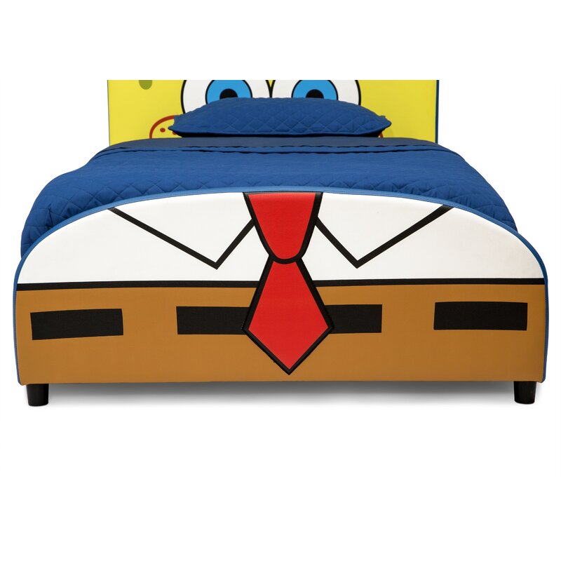 Delta Children Spongebob Squarepants Upholstered Twin Panel Bed