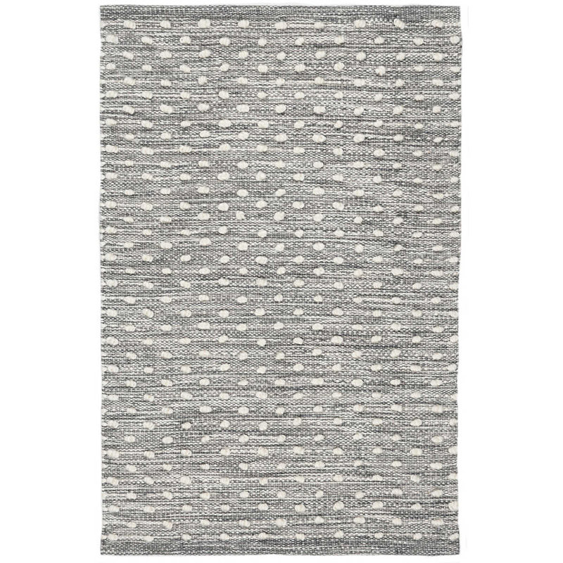 Dash And Albert Rugs Hobnail Polka Dots Handmade Flatweave Black Gray Area Rug Wayfair