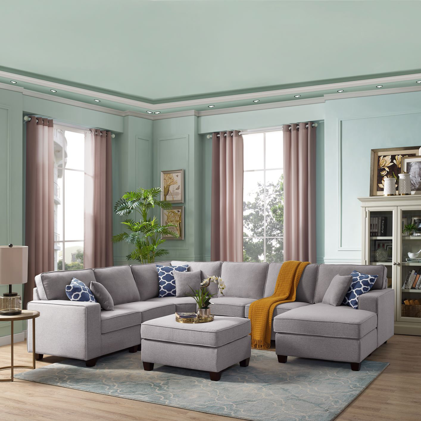 Darby Home Co Garrard 166 5 Wide Left Hand Facing Modular Large Sectional With Ottoman Reviews Wayfair