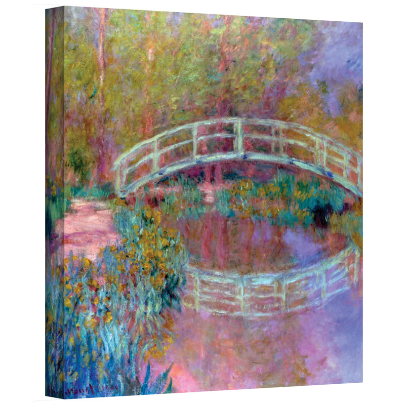 Vault W Artwork Japanese Bridge By Claude Monet Painting Print