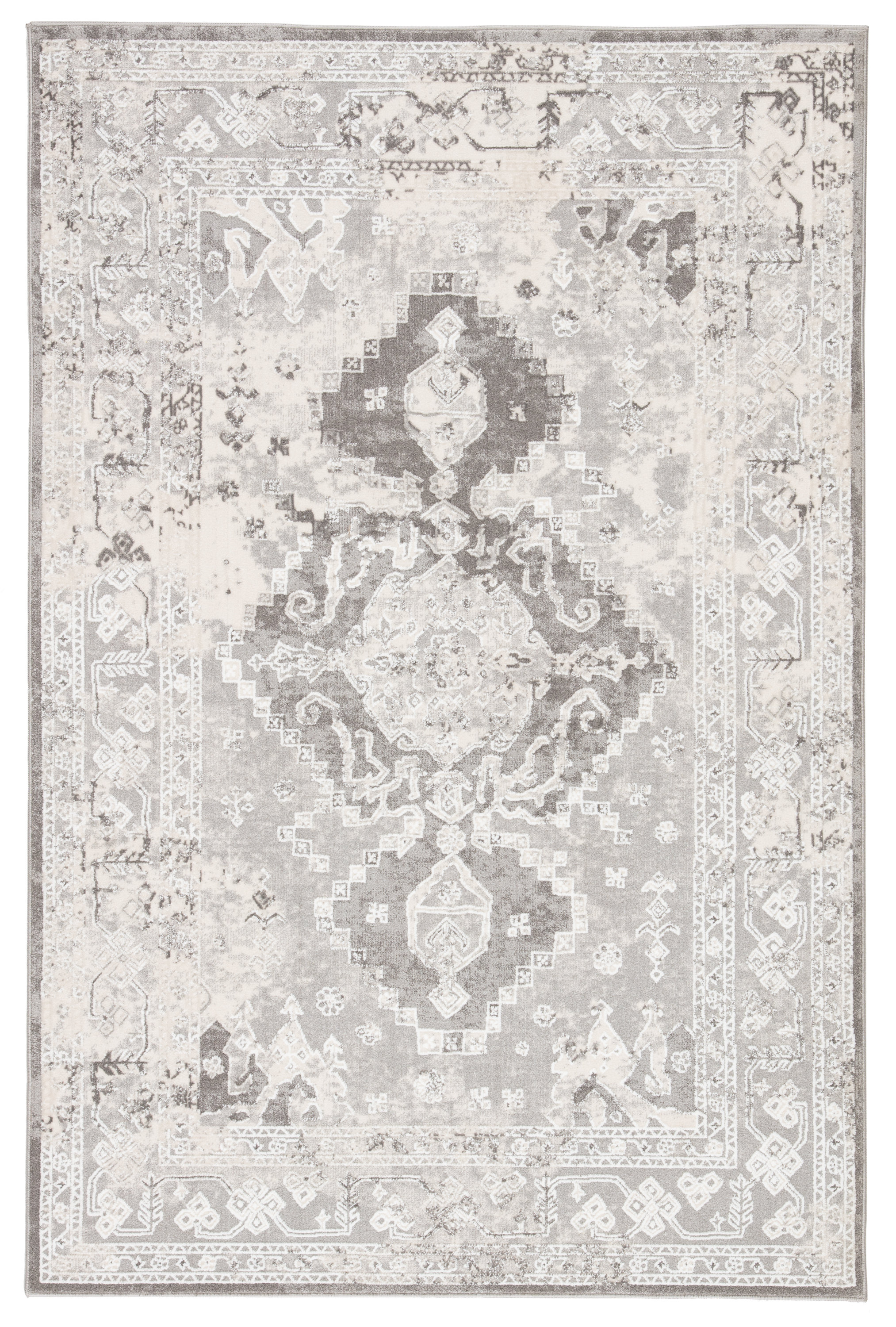 Kilwin Medallion White Gray Area Rug Kilwin Medallion White Gray Area Rug