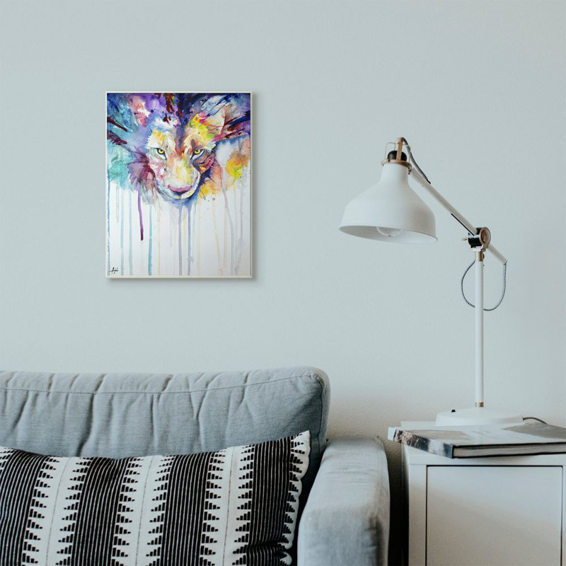 Ebern Designs Cool Colorful Large Cat Lion Portrait Animal Watercolor Painting Graphic Art On Canvas Reviews Wayfair Target/home/large canvas wall art (8428)‎. cool colorful large cat lion portrait animal watercolor painting graphic art on canvas