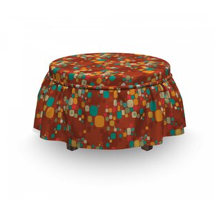 Abstract Motif Ottoman Slipcover (Set Of 2) By East Urban Home
