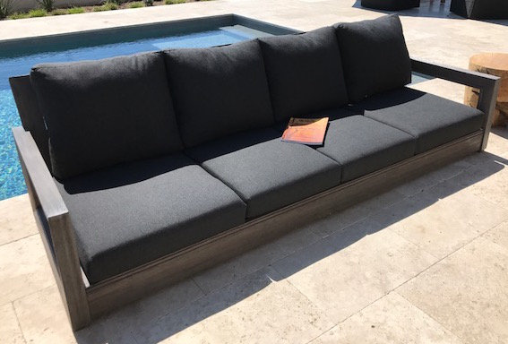 Yandell Teak Outdoor Sofa With Cushions Allmodern