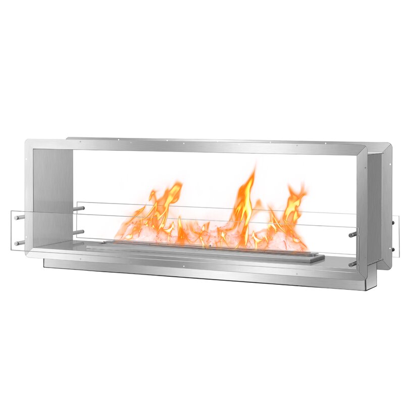double sided fireplace insert