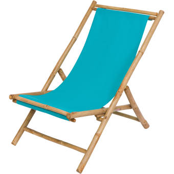 Bayou Breeze Atalya Folding Bamboo Relax Sling Beach Chair Wayfair