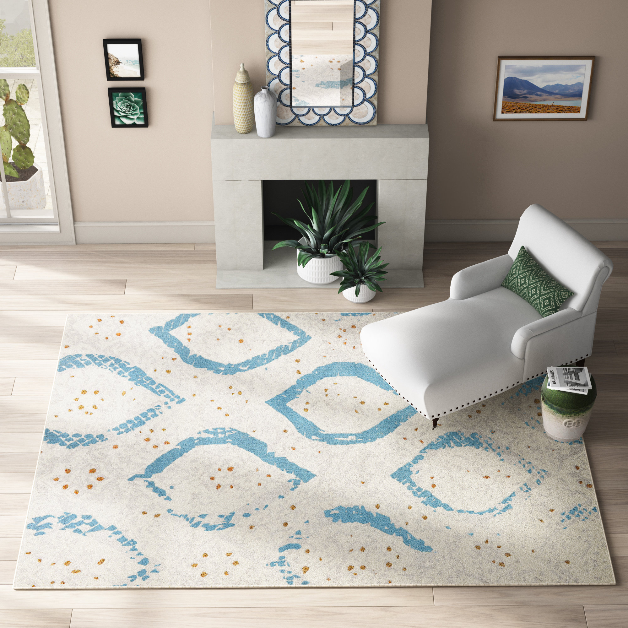 Mistana Charleena Ikat Cream Area Rug Reviews Wayfair