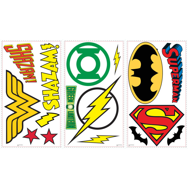 Room Mates Dc Superhero Logos Wall Decal Wayfair