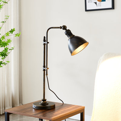 Burak Industrial Adjustable Dimmable Bedside Office Desk Metal Table Lamp
