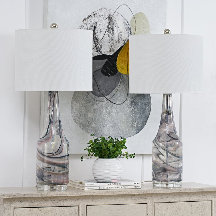 gray table lamp set