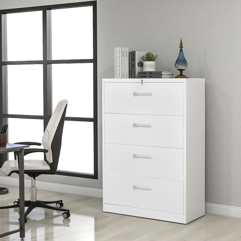 Latitude Run Derra 4 Drawer Lateral File Cabinet Wayfair