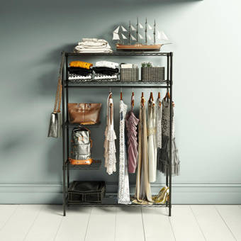Rebrilliant Fickes 35 4 Wire Heavy Duty Clothes Rack And Garment
