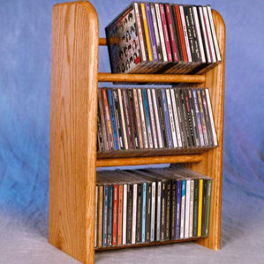 300 Series 78 CD Dowel Multimedia Tabletop Storage Rack by Wood Shed