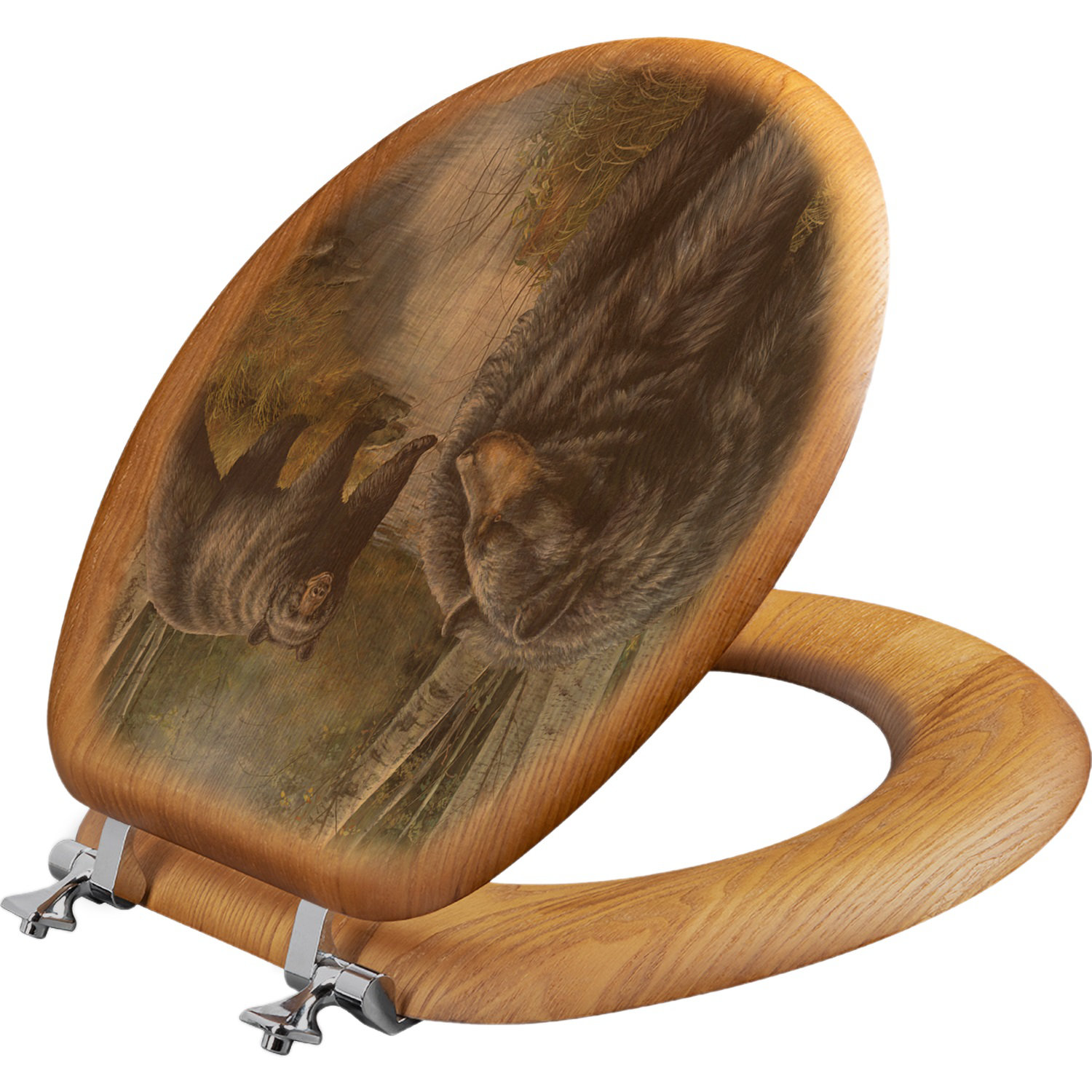 House & Homebody Co. Birchwood Bears Oak Toilet Seat Wayfair