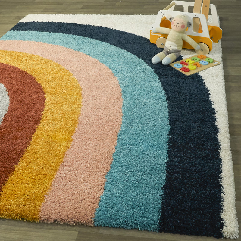 rainbow playroom rug