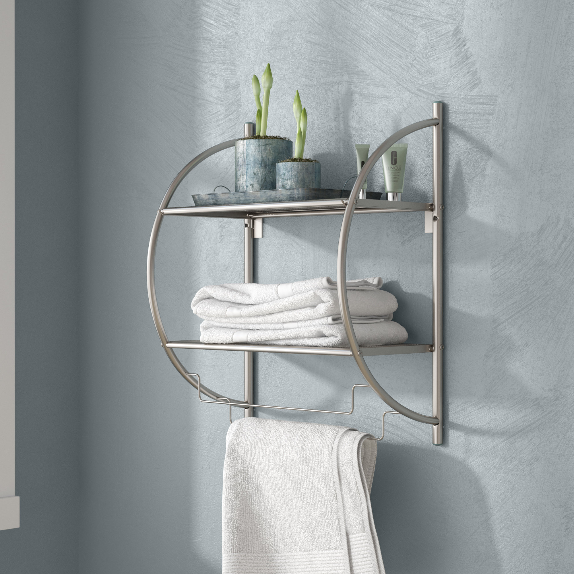 Orren Ellis Landis Wall Mounted Bathroom Shelves Reviews Wayfair