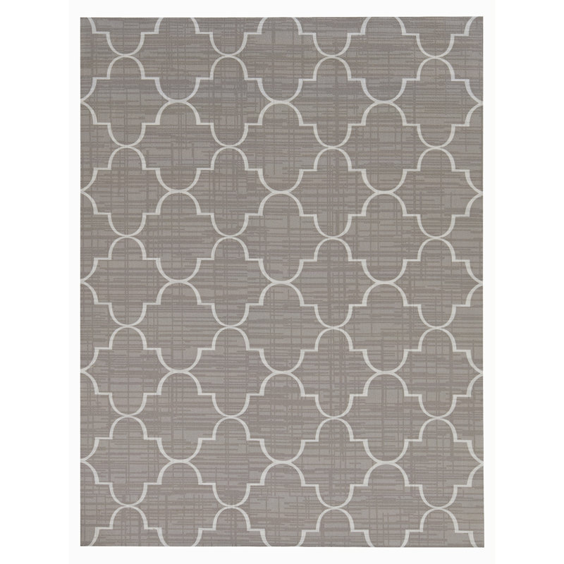 Canora Grey Mitchum Geometric Gray White Indoor Outdoor Area Rug Reviews Wayfair