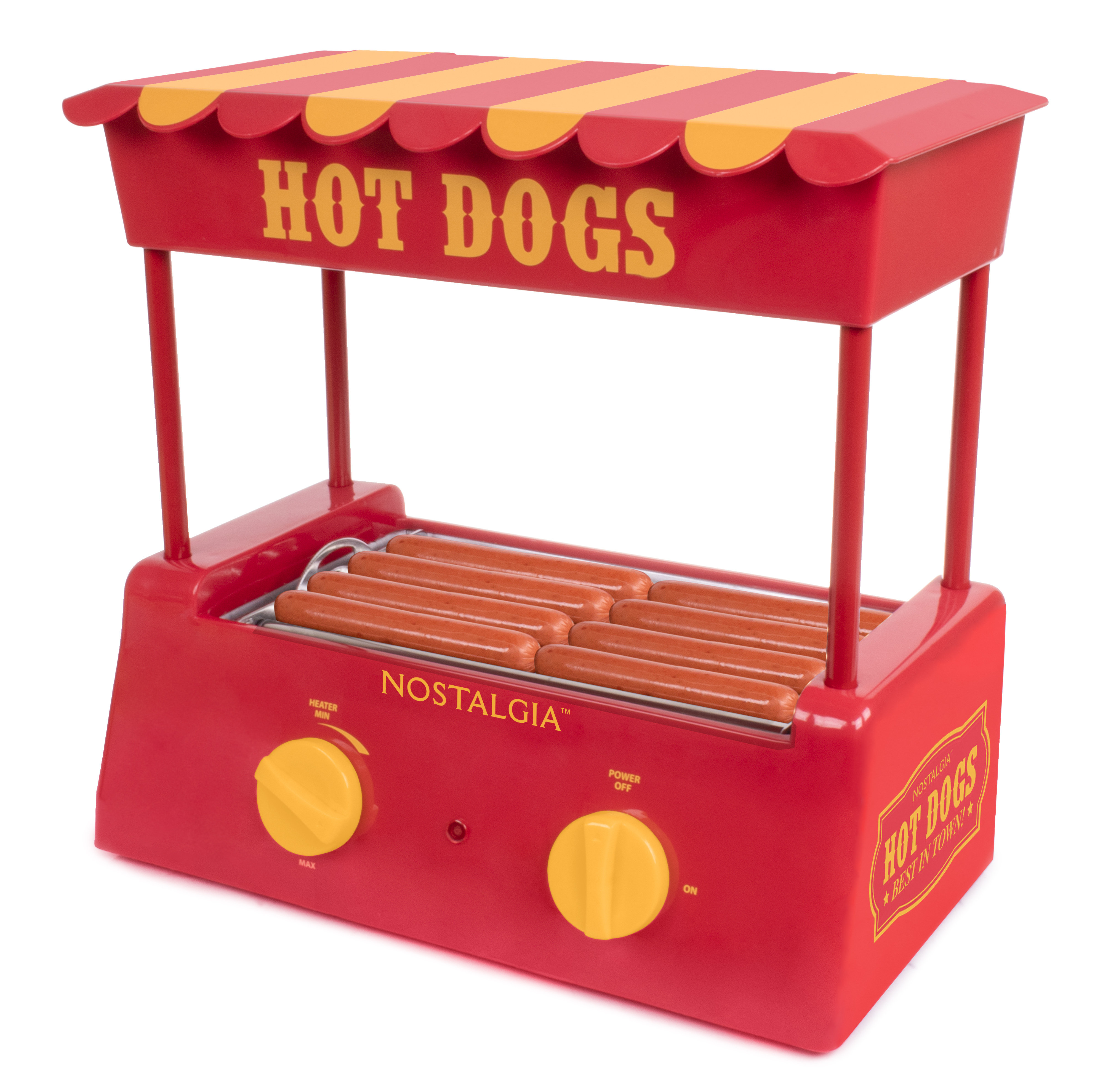 Nostalgia Electrics Nostalgia Countertop Hot Dog Roller and Warmer, 8