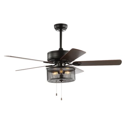 17 Stories Elyssa 5 Blade Ceiling Fan Light Kit Included