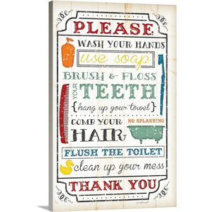 Bathroom Rules bathroom rules sign | wayfair Bathroom Rules bathroom rules sign | wayfair