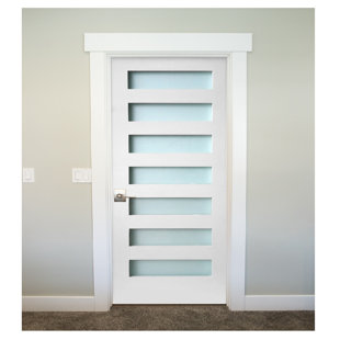 Interior Doors You Ll Love Wayfair Satin Etch Gl Seven Lite Slab Door By Stile Doors
