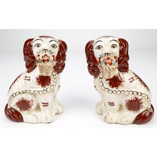 Rosalind Wheeler 8 Staffordshire Dogs With Baskets Pair Wayfair