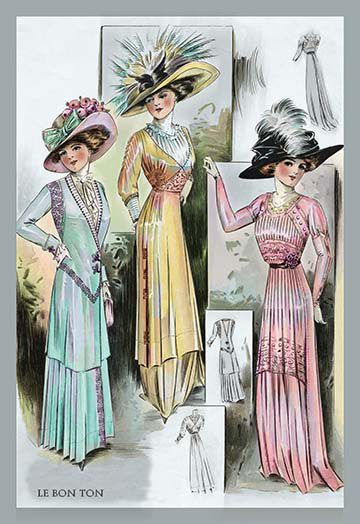 Buyenlarge Le Bon Ton A Trio In Pastels And Hats Framed Painting Print Wayfair