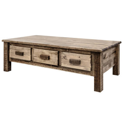 Loon Peak Citronelle Solid Wood Coffee Table With Storage Wayfair