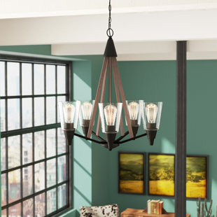 Go to store & view more images Rosemary 5-Light Shaded Chandelier by Union Rustic