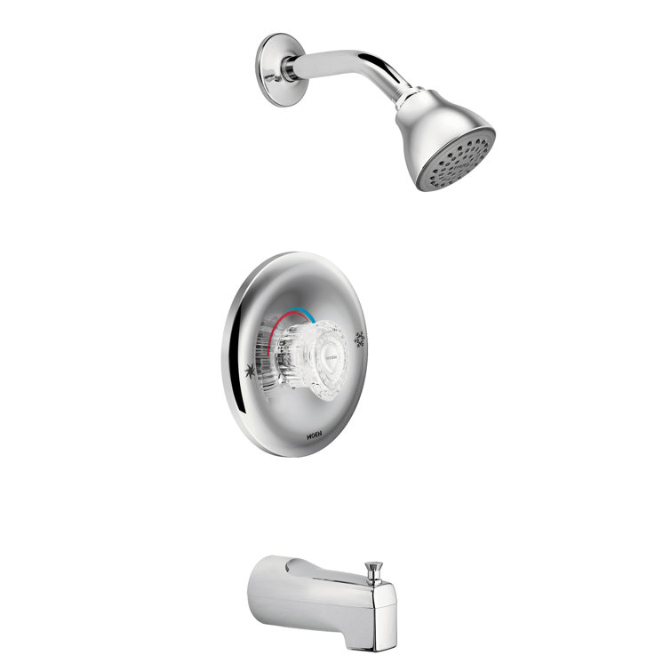 Moen Chateau Tub And Shower Faucet With Knob Handle And Posi Temp Reviews Wayfair
