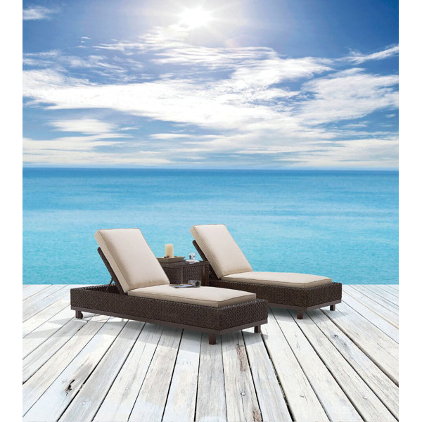 Gracie Oaks Asphodèle Outdoor Wicker Reclining Chaise ... Can be used for terrace / domestic lounge chairs, rattan chair cushions, rocking chair cushions, sofa cushions, mats, bay window cushions, etc.