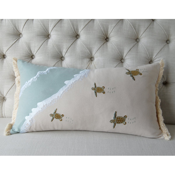 The Oasis Hand-Embroidered Chain Stitch Custom Colors Sizes Rectangle Square Pillow Cushion Cover-Euro Sham Floral Unique Gift For Her Him