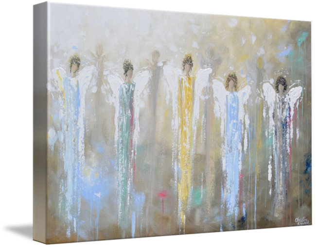 Red Barrel Studio Angels Whispering Among Us Acrylic Painting