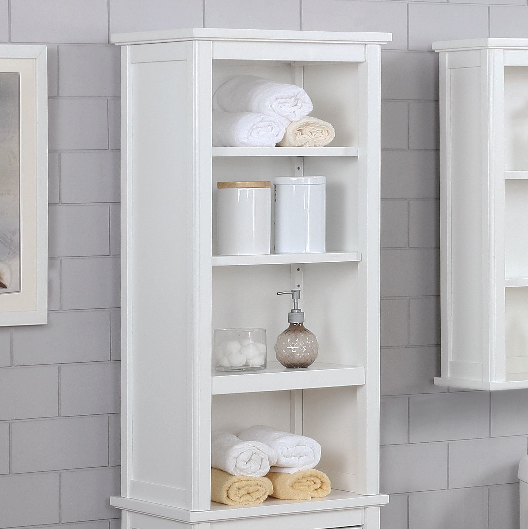 bathroom freestanding shelves