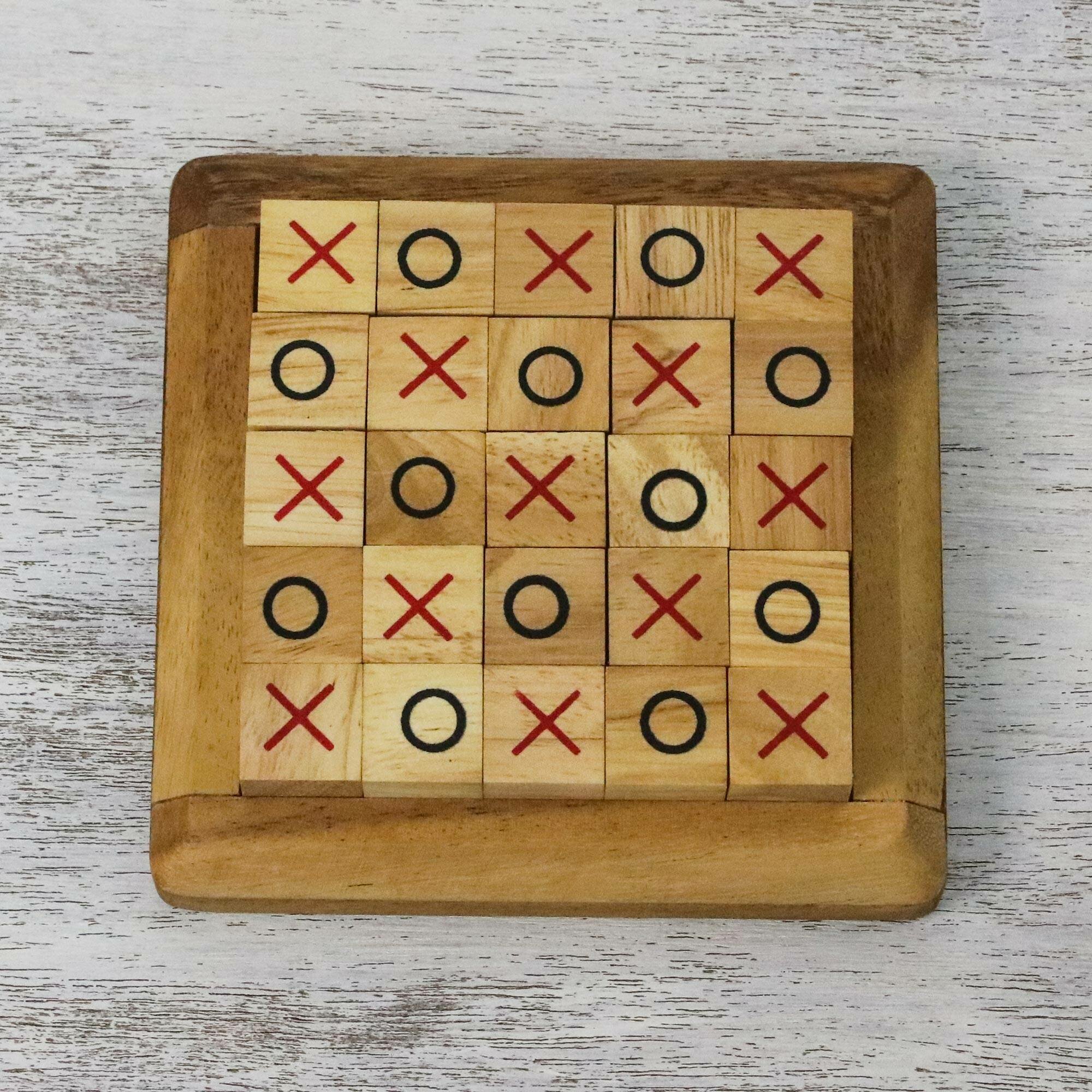 Union Rustic Towles Extreme Game Wood Tic Tac Toe Wayfair