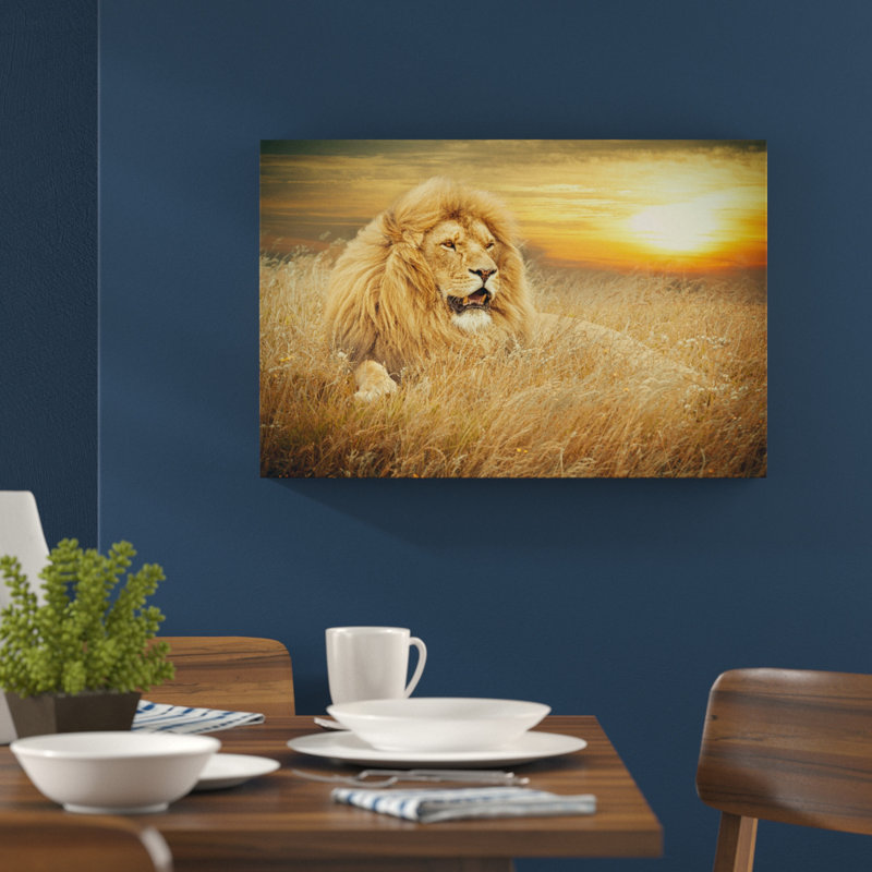 Leinwandbild Machtiger Lowe
