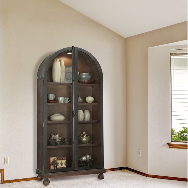 Canora Grey Braham Lighted Curio Cabinet | Wayfair