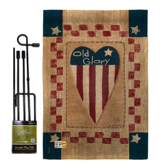 Breeze Decor Freedom Eagle American Patriotic 2 Sided Burlap 19 X 13 In Garden Flag Wayfair