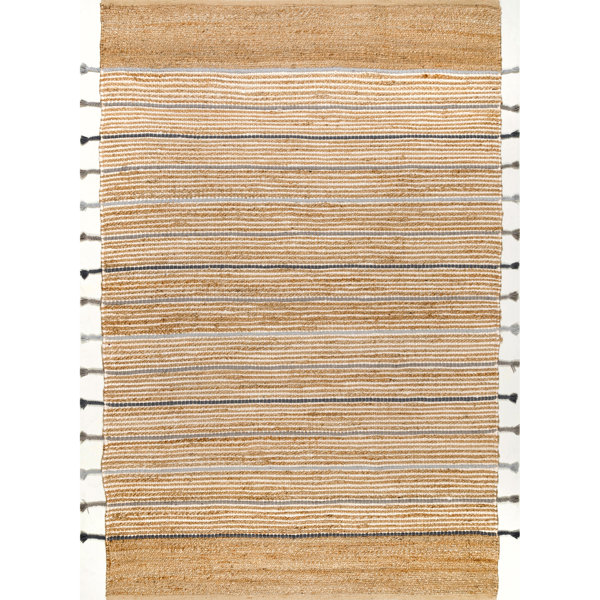 Kolton Striped Handmade Hand Loomed Natural Gold Area Rug Reviews Joss Main