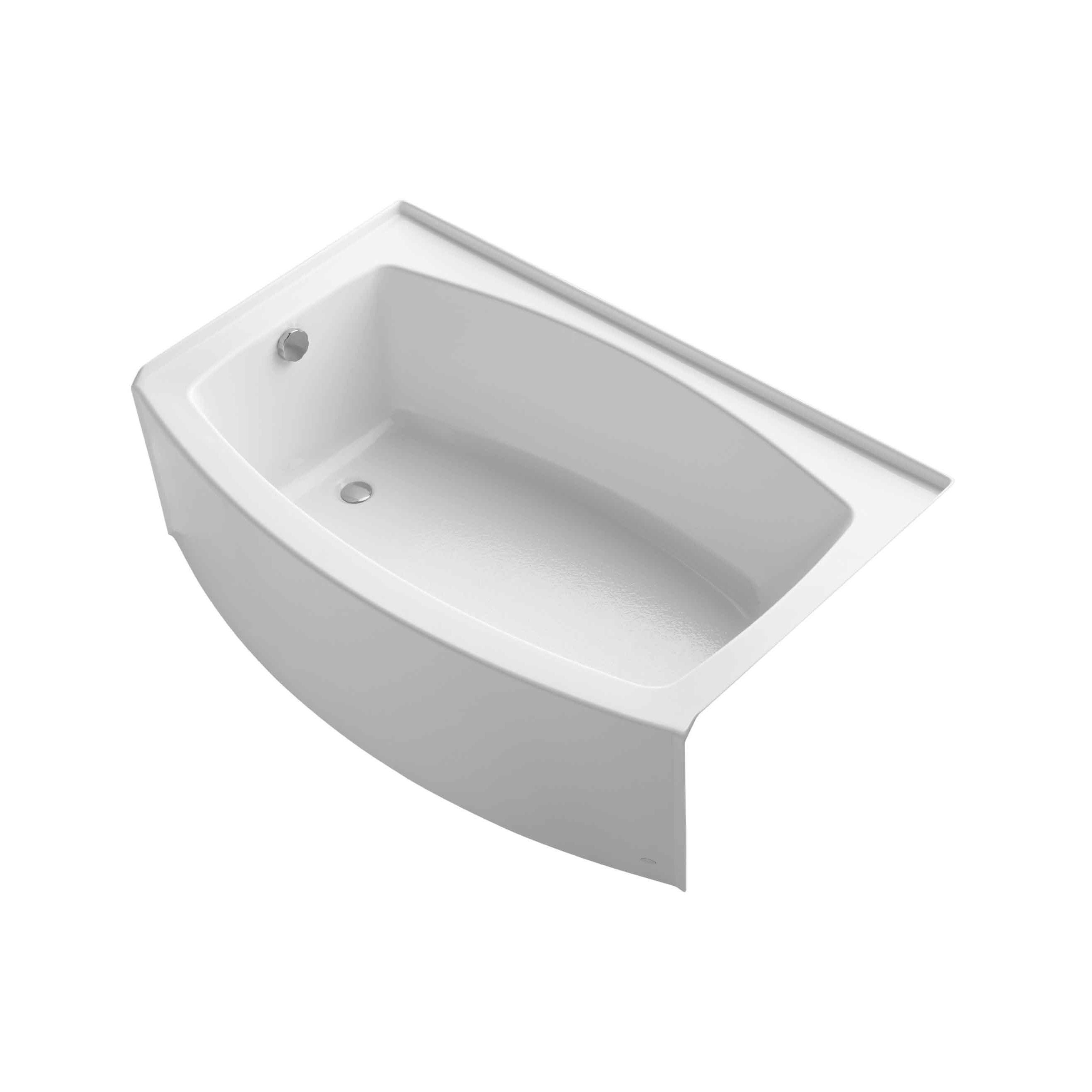Kohler Expanse 60" x 38" Curved Integral Apron Bathtub Wayfair