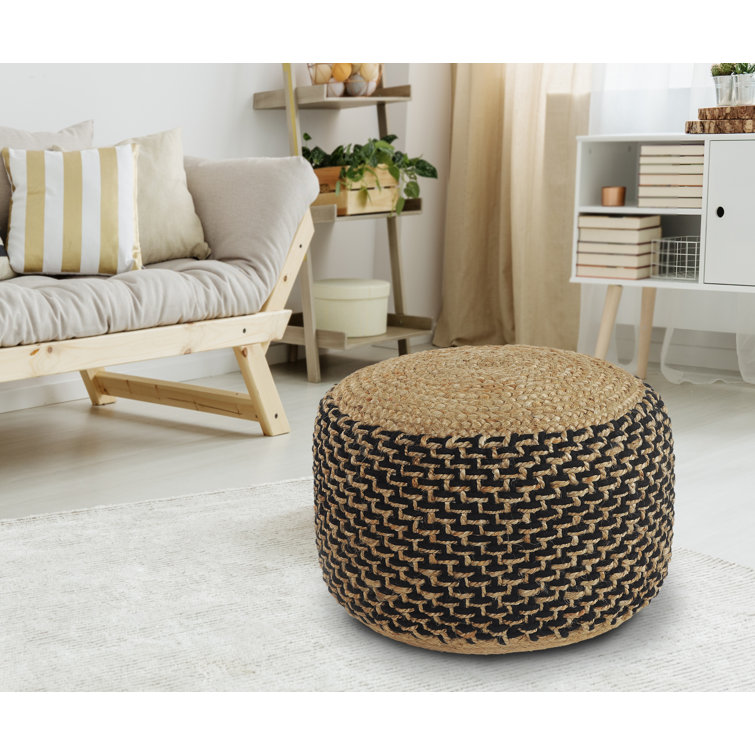 Dovecove Allmon 18 Wide Round Pouf Ottoman Reviews Wayfair